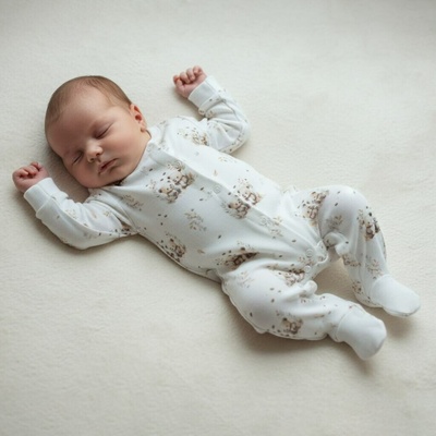 Kojenecký bavlněný overal Baby service medvídci