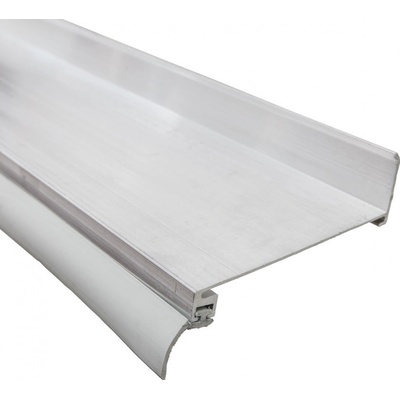 Gutta Napojení na stěnu 2000 x 140 mm stříbrná