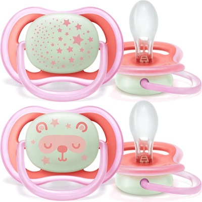 Avent Philips ultra air Deco dívka růžová/oranžová 2 ks