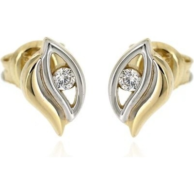 Zlatnictví U Kostela zlaté náušnice lístečky na puzetu 272