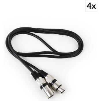 FrontStage XLR кабел, комплект от 4 броя, 1, 5 м, мъжки-женски (PL-4X10703) (PL-4X10703)