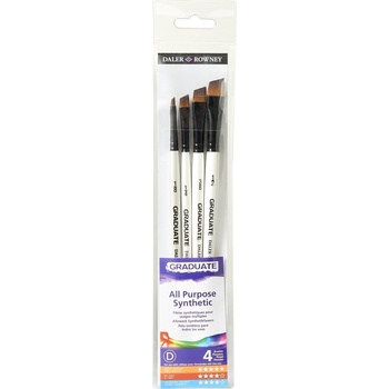 Daler-Rowney Graduate Multi-Technique Brush Synthetic Комплект четки 4 бр (212540006)