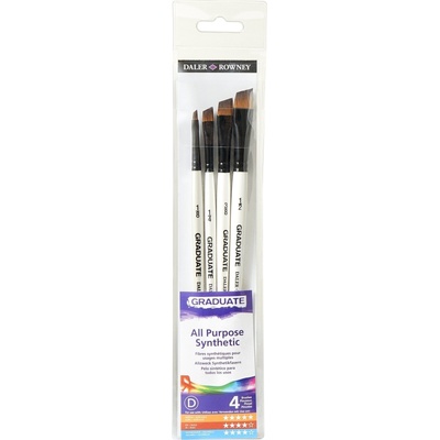 Daler-Rowney Graduate Multi-Technique Brush Synthetic Комплект четки 4 бр (212540006)
