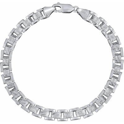 SILVEGO Stříbrný náramek Bischof s diamantovým výbrusem 5,5 mm FNNS1046BS