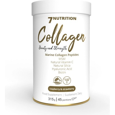 7Nutrition Marine collagen s MSM malina jahoda 315 g