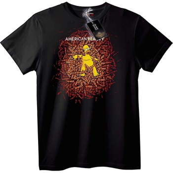 NOONEBRAND Тениска Homer Американска красота - 2XL, Black