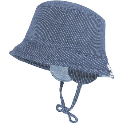 Maimo Gots Baby-Hat Musselin altindigo-weiß-streifen