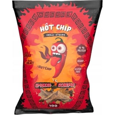 Hrachové krekry Hot Chip Chilli Strips Smoked Scorpio 80 g