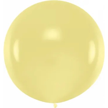 PartyDeco Кръгъл латексов джъмбо балон ванилия 1 м