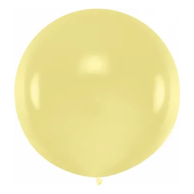 PartyDeco Кръгъл латексов джъмбо балон ванилия 1 м