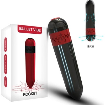Вибриращ булет, презареждащ се, 9см. - Rocket Vibrator Bullet Black (D-238059)