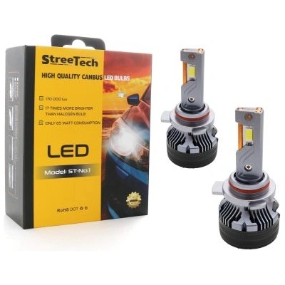Лед крушки - Led система 9012 / HIR2 модел STN1 за фарове - 170 000 Лукса, 65W - Canbus 6000K - 1700% повече светлина
