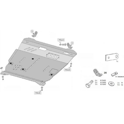 Kryt pod motor MITSUBISHI ASX (GA_W_) - Plech - 8595698041487