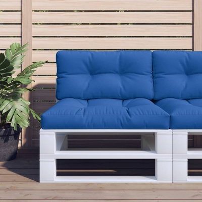 vidaXL Палетни възглавници, 2 бр, кралско сини, текстил (360721)