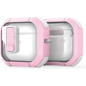 Dux Ducis Калъф за Apple AirPods 4 - Dux Ducis PECN Series - Розов / Бял