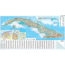 Gizi Map Kuba - nástěnná mapa 122 x 64 cm Varianta: bez rámu v tubusu, Provedení: laminovaná mapa v lištách