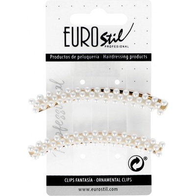 EUROSTIL A8 sponky 2 ks s perlami 8 cm zahnuté – Zboží Mobilmania