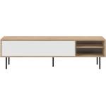 TEMAHOME Масичка за телевизор с дъбов декор в бял и естествен цвят 165x40 cm Ampère - TemaHome (83270.850080)
