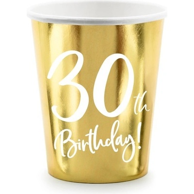 Party Deco Парти Чаши - 30-Ти Рожден Ден, 220мл - (1 пакет / 7 бр. )