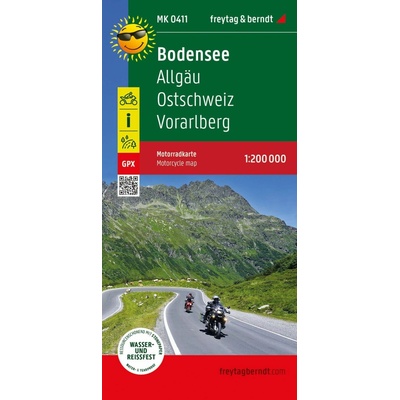 mapa Lake Constance-Allgäu-Ostschweiz-Vorarlberg 1:200