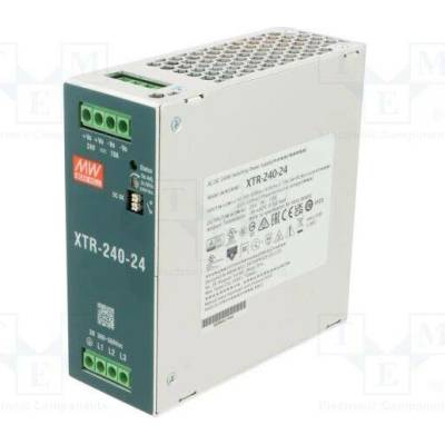 MEAN WELL XTR-240-24 Napájecí zdroj: spínaný; na lištu DIN; 240W; 24VDC; 0÷10A; OUT: 1