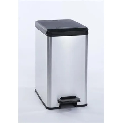 Keter Кошница за педали, 25 л, CURVER "Slim Bin", черно-сребриста 213300 (213300)
