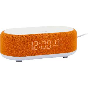 Karlsson Будилник с безжично зарядно и Bluetooth високоговорител Vouge, оранжев (KA6033OR) Будилник