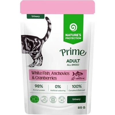 Nature's Protection Prime Cat vreciek. Urinary White Fish/Anchovies 85 g