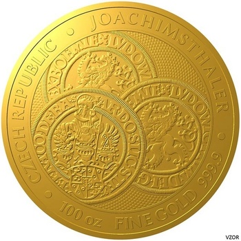 Česká mincovna zlatá stouncová minca Tolar Česká republika 2022 stand 100 g