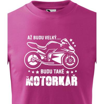 Dětské tričko Až budu velky...Budu také motorkář PurpurováCanvas Dětské tričko Bezvatriko.cz 1669