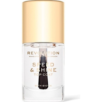 Makeup Revolution Speed & Shine rýchloschnúci lak na nechty priesvitný 10 ml