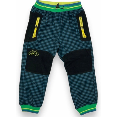 Chlapčenské modré outdoorové nohavice s gumou v páse a manžetou Modrá