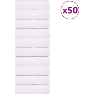vidaXL Кърпи за пране FROGN 50 бр. Бели 30x30 см 360 г/м2 (136644)
