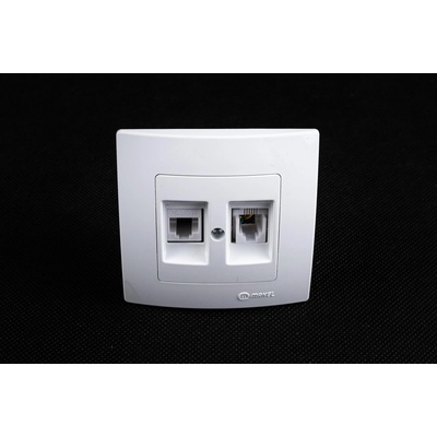 Makel Dátová 2-zásuvka Lilium 2xRJ45 Cat.5e biela 32001036