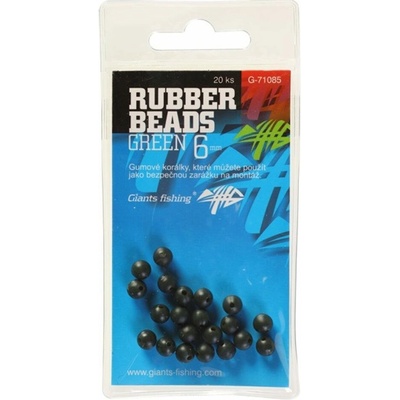 Giants Fishing Gumové Kuličky Rubber Beads Green 6mm 20ks