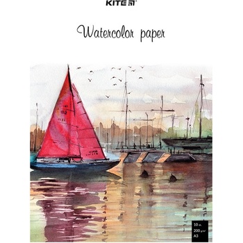 Kite Папка с листа за акварел Kite A3 10л. 200g/m (1113015-K23-268_K18-268)