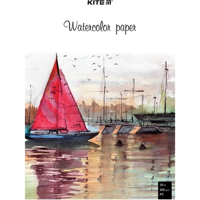 Kite Папка с листа за акварел Kite A3 10л. 200g/m (1113015-K23-268_K18-268)