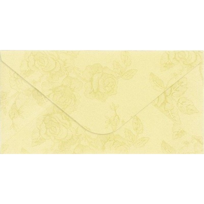 Obálka DL krémová Růže s ražbou 110x220mm