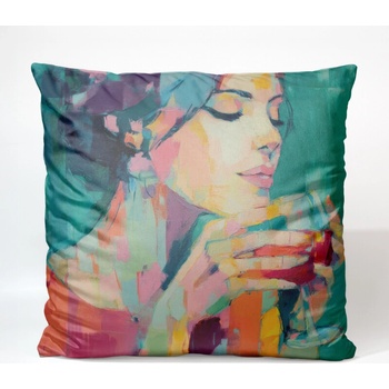 Takoy Zamatová žena s vínom 2-HT-00358 45 x 45 cm