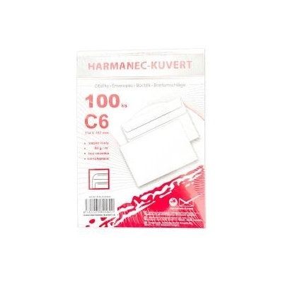 Poštové obálky C6 samolepiace, 100 ks