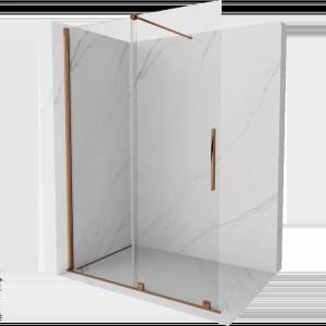 Mexen Velar плъзгаща се душ-преграда Walk-in 130 x 200 см, прозрачно 8 mm, розово (871-130-000-03-60)