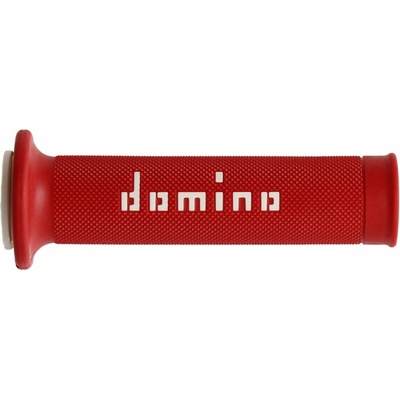 Gripy Domino A010 On-Road červená / bílá s otevřenými konci 44598