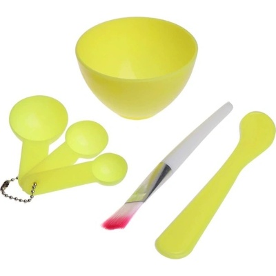 ZdravyNákup Kosmetická sada na aplikaci pleťové masky 6dílná sada žlutá