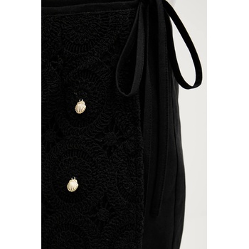 Never Fully Dressed Пола с вълна Never Fully Dressed в черно къса със стандартна кройка NFDSK671 (NFDSK671)