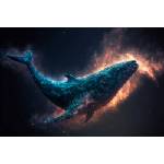 DIMEX ART Флизелинов фототапет син кит 375 x 250 см
