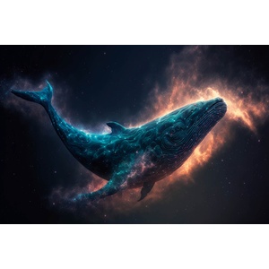 DIMEX ART Флизелинов фототапет син кит 375 x 250 см
