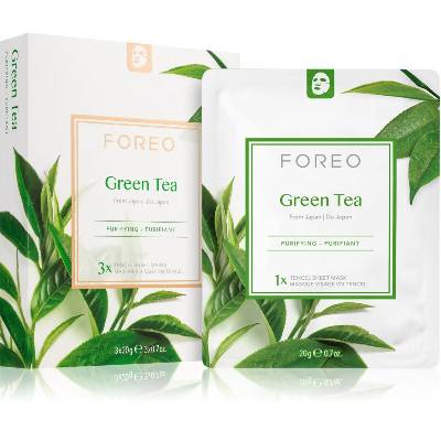 Farm to Face Sheet Mask Green Tea платнена маска с успокояващ ефект за смесена кожа 3x20 гр