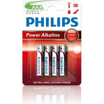 Philips LR03P4B/10 ELEM POWER ALKALI AAA 4-BLISTER (LR03P4B/10)