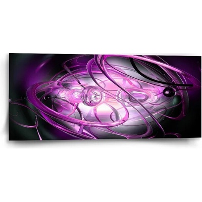 Sablio Obraz Fialová abstrakcia - 110x50 cm
