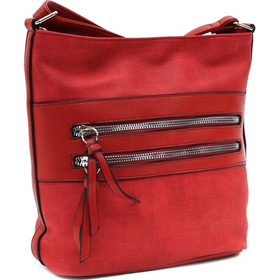 Červená menšia crossbody dámska kabelka Raina